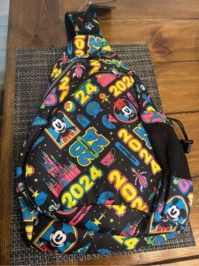 2024 Disney Parks Walt Disney World Mickey and Friends all over print sling bag